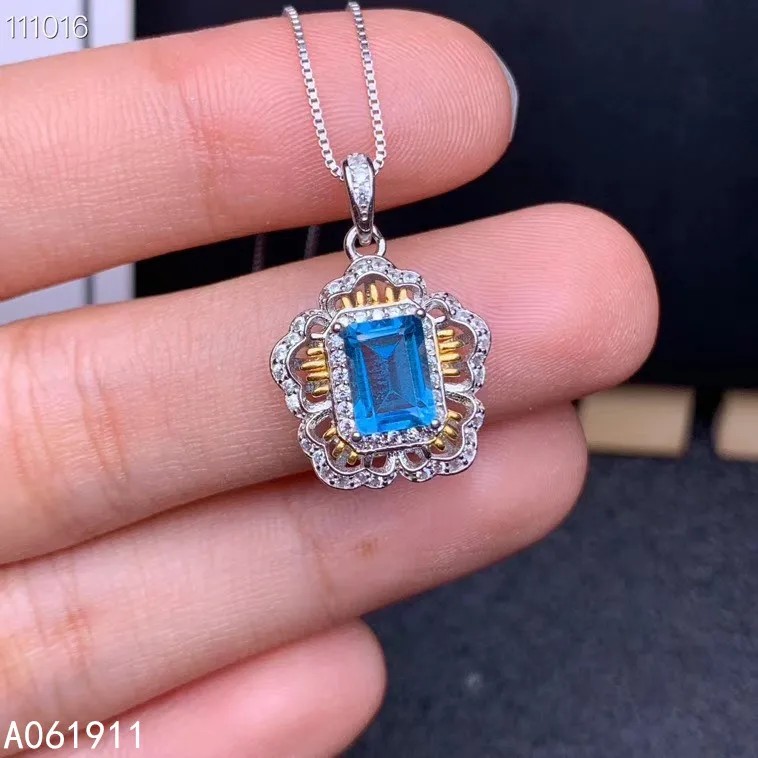 KJJEAXCMY fine jewelry natural blue topaz 925 sterling silver women pendant necklace chain support test beautiful
KJJEAXCMY fine jewelry natural blue topaz 925 sterling silver women pendant necklace chain support test beautiful