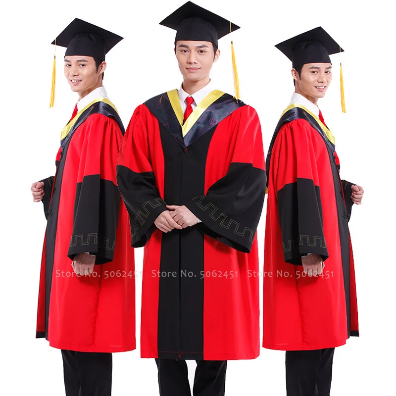 Men Tutor Degree Master Doctor Dean School Uniforms Students Bachelor Hat College Coats Robes Cloaks Graduation Ceremony Outfits
Men Tutor Degree Master Doctor Dean School Uniforms Students Bachelor Hat College Coats Robes Cloaks Graduation Ceremony Outfits