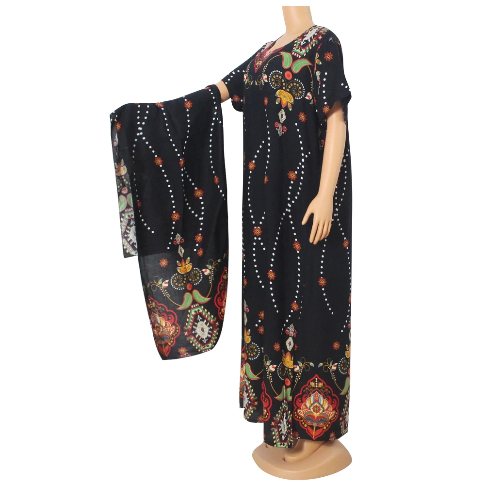 Black Fashion Print Long Maxi Dress Women's Print Loose Robe Daily Evening Party Dress African Dresses For Lady
Black Fashion Print Long Maxi Dress Women's Print Loose Robe Daily Evening Party Dress African Dresses For Lady