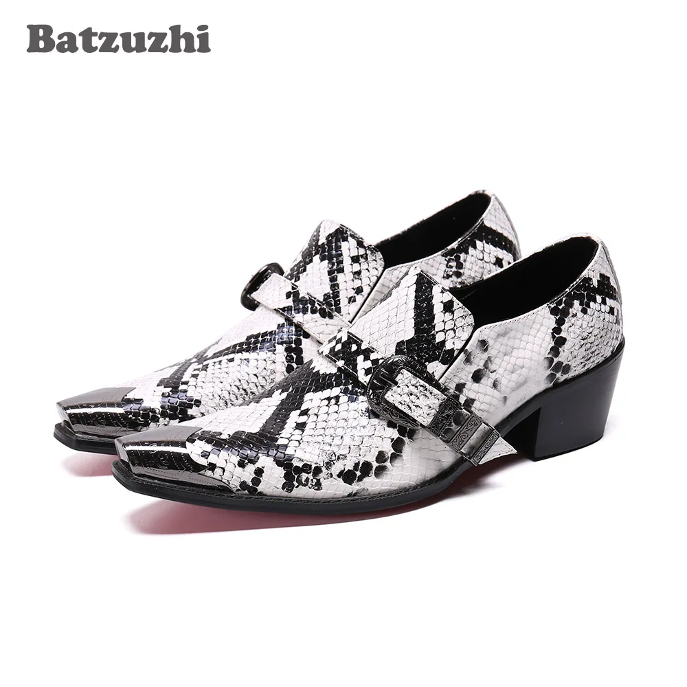 Batzuzhi Italian Type Fashion Men's Shoes Metal Tip Toe Leather Dress Shoes Men Snake Pattern 6.5cm High Heels Party Shoes Men
Batzuzhi Italian Type Fashion Men's Shoes Metal Tip Toe Leather Dress Shoes Men Snake Pattern 6.5cm High Heels Party Shoes Men