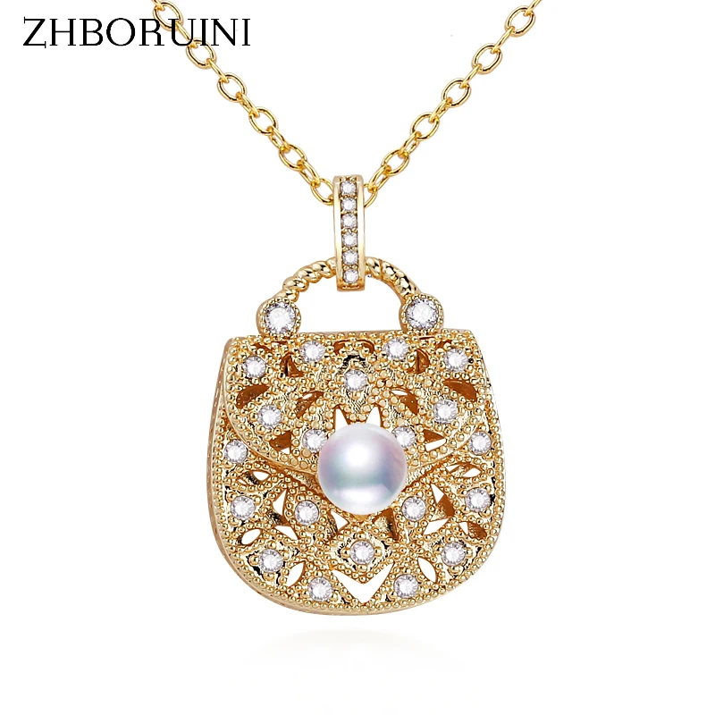 ZHBORUIN Creative Pearl Necklace Freshwater Pearl Lady Handbag Shape 14k Gold Plating Women Delicate Choker Pendant Jewelry Gift
ZHBORUIN Creative Pearl Necklace Freshwater Pearl Lady Handbag Shape 14k Gold Plating Women Delicate Choker Pendant Jewelry Gift