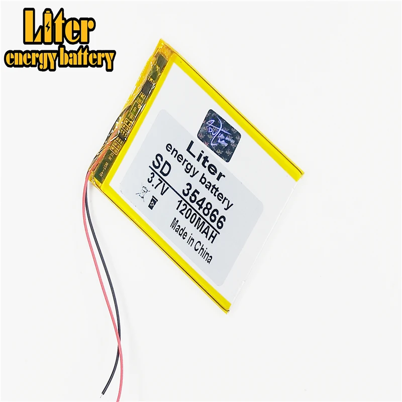 Tablets charge batteries 354866 355065 3.7V 1200MAH For Mp3 MP4 MP5 GPS PSP mobile bluetooth
Tablets charge batteries 354866 355065 3.7V 1200MAH For Mp3 MP4 MP5 GPS PSP mobile bluetooth