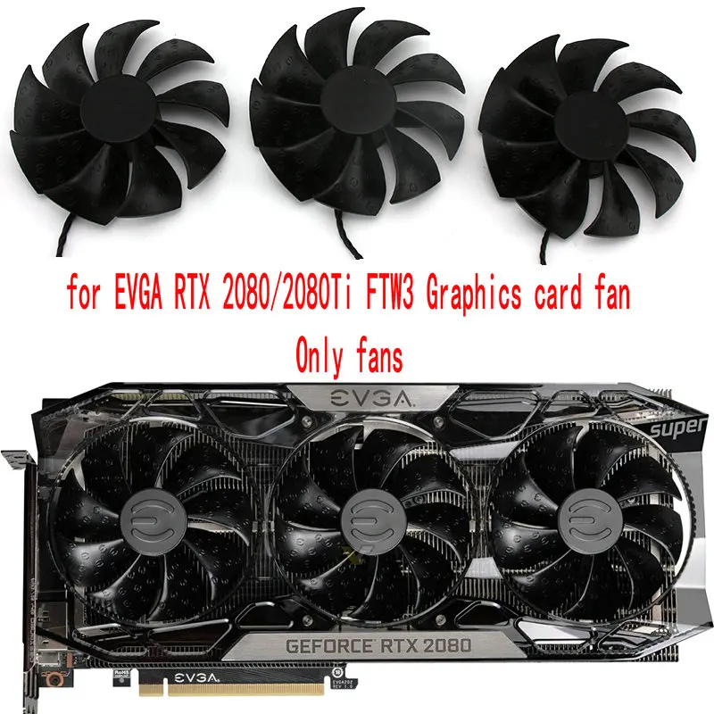 Original for EVGA RTX2080 RTX2080ti FTW3 Graphics Video Card cooling fan PLD09220S12H DC12V 0.55A
Original for EVGA RTX2080 RTX2080ti FTW3 Graphics Video Card cooling fan PLD09220S12H DC12V 0.55A
