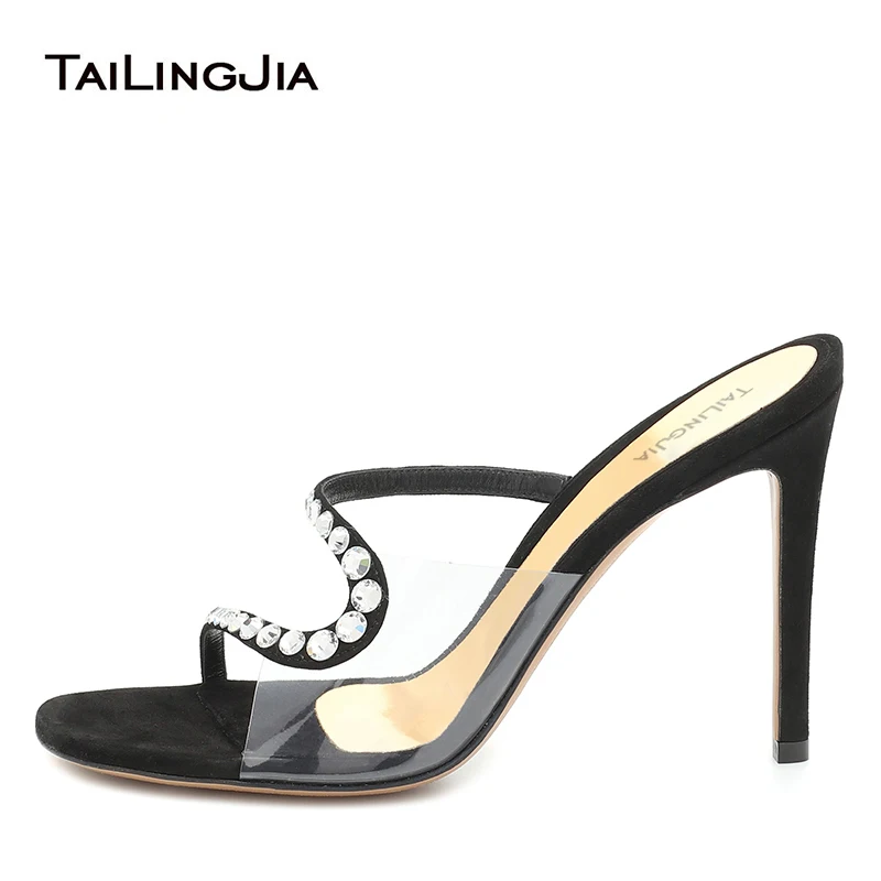 Black Clear Heels for Women 2020 High Heel Mules Heeled Slides Slippers Slide Sandal Ladies Transparent Shoes Diamond Sandals
Black Clear Heels for Women 2020 High Heel Mules Heeled Slides Slippers Slide Sandal Ladies Transparent Shoes Diamond Sandals