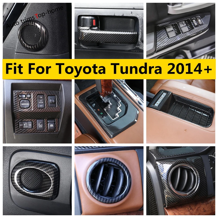 Gear Panel Armrest Storage Box Handle Bowl AC Air Cover Kit Trim Carbon Fiber Interior Accessories For Toyota Tundra 2014 - 2021
Gear Panel Armrest Storage Box Handle Bowl AC Air Cover Kit Trim Carbon Fiber Interior Accessories For Toyota Tundra 2014 - 2021