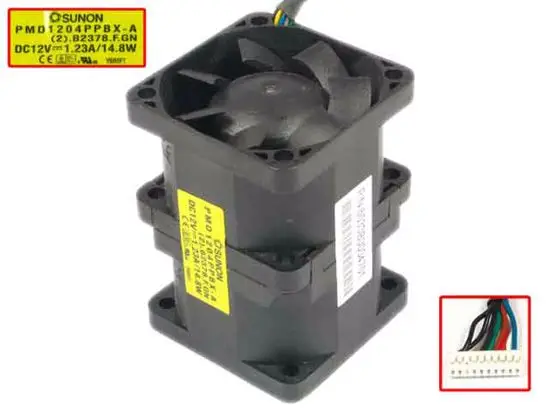 SUNON PMD1204PPBX-A (2).B2378.F.GN P/N:6033B0004701 DC 12V 1.23A 14.8W 40x40x56mm Server Cooling Fan
SUNON PMD1204PPBX-A (2).B2378.F.GN P/N:6033B0004701 DC 12V 1.23A 14.8W 40x40x56mm Server Cooling Fan