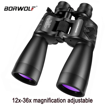 Borwolf 12-36X60 Powerful Binoculars Zoom Field Glasses Great Handheld Telescope for Bird Watching