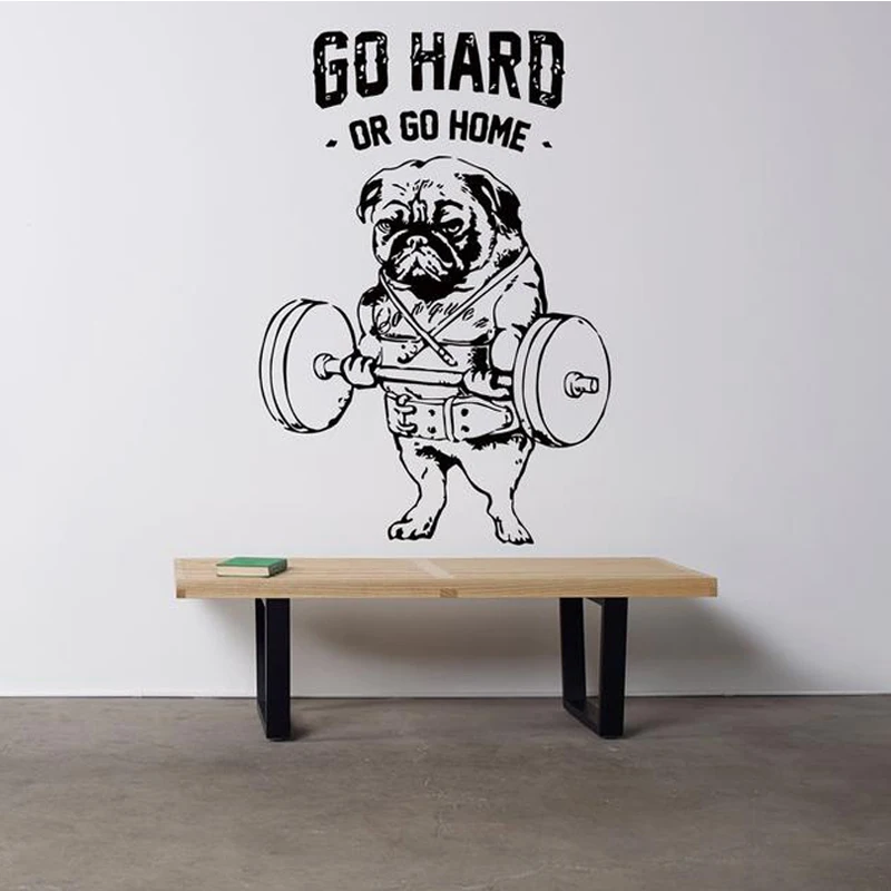 Go Hard Or Go Home виниловая наклейка с логотипом для спортзала Спортивная роспись Французский Собака Кроссфит фитнес клуб Наклейка Арт E160
Go Hard Or Go Home виниловая наклейка с логотипом для спортзала Спортивная роспись Французский Собака Кроссфит фитнес клуб Наклейка Арт E160