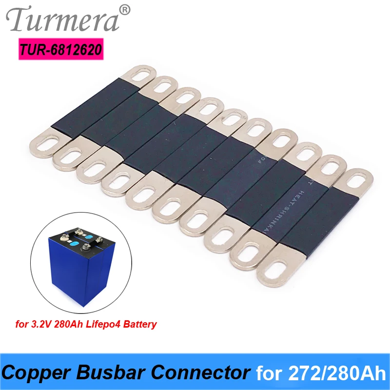 Turmera Copper BusBars Connector for 3.2V 272Ah 280Ah Lifepo4 Battery Assemble for 36V E-Bike and Uninterrupted Power Supply 12V
Turmera Copper BusBars Connector for 3.2V 272Ah 280Ah Lifepo4 Battery Assemble for 36V E-Bike and Uninterrupted Power Supply 12V