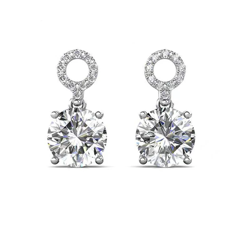 Trendy 925 Sterling Silver 2ct D Color VVS1 Round Moissanite Stud Earrings Women Jewelry Geometric Earrings Pass Diamond Tester
Trendy 925 Sterling Silver 2ct D Color VVS1 Round Moissanite Stud Earrings Women Jewelry Geometric Earrings Pass Diamond Tester
