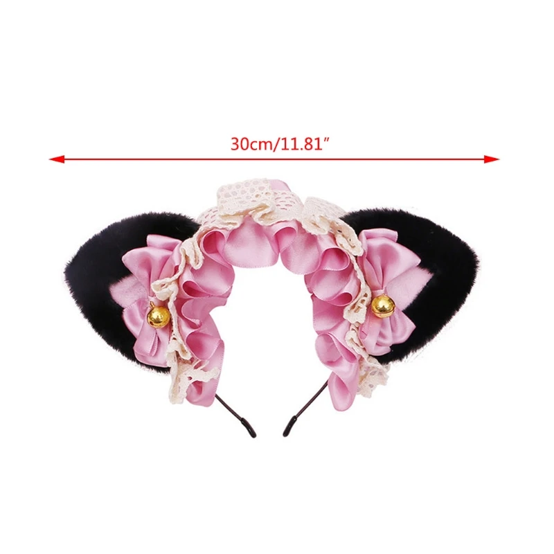 Lolita Cosplay Animal Headband Plush Cat Ears Ruffled Lace Bow Bell Hair Hoop A0NF
Lolita Cosplay Animal Headband Plush Cat Ears Ruffled Lace Bow Bell Hair Hoop A0NF