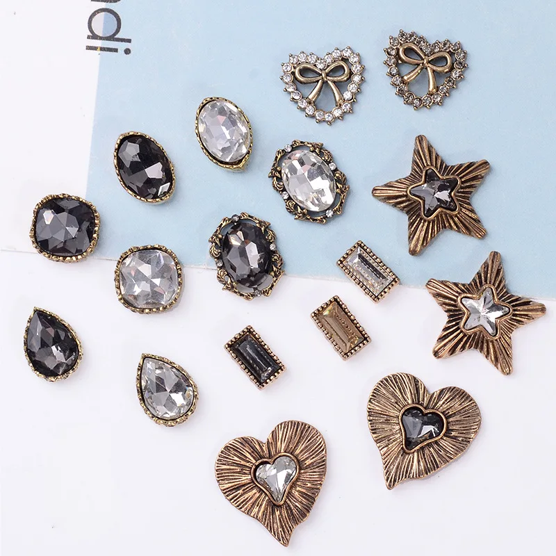 Jewelry Accessories DIY materials10pcs Alloy jewelry accessories ancient gold crystal five pointed star love square Rhinestone
Jewelry Accessories DIY materials10pcs Alloy jewelry accessories ancient gold crystal five pointed star love square Rhinestone