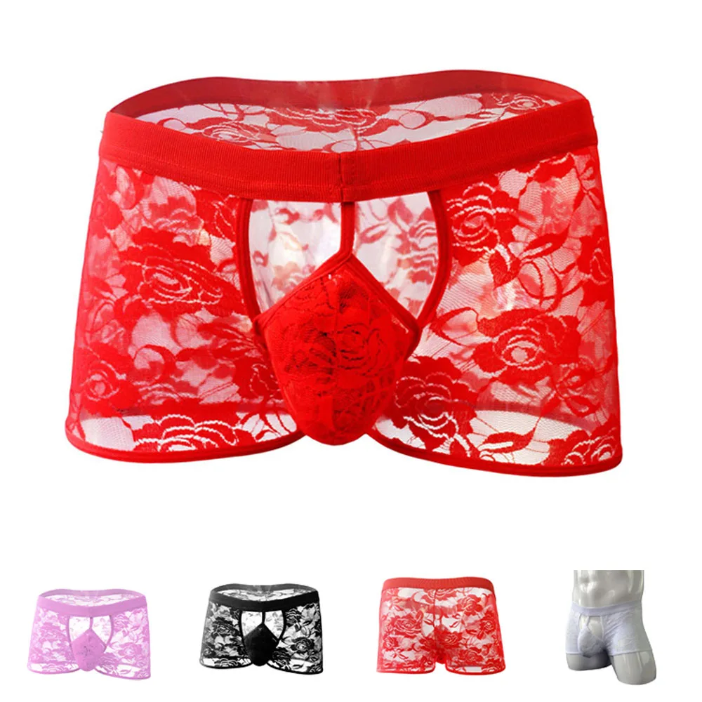 Sexy Transparent Lace Rose buttocks Boxers Male Panties Underwear Men pants underwear ZJH0606P
Sexy Transparent Lace Rose buttocks Boxers Male Panties Underwear Men pants underwear ZJH0606P