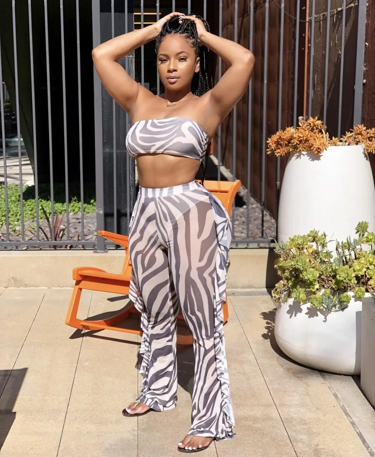 BKLD New In Matching Sets Sexy Fashion Printed Mesh Tube Tops Ruffles Pant Two Pieces Sets Vacation Outfits For Women 2024
BKLD New In Matching Sets Sexy Fashion Printed Mesh Tube Tops Ruffles Pant Two Pieces Sets Vacation Outfits For Women 2024