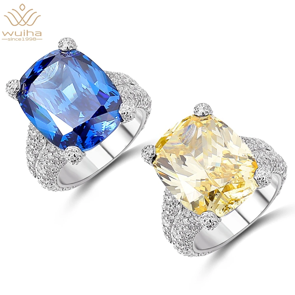 WUIHA Luxury Solid 925 Sterling Silver Oval 20*15MM Sapphire Citrine Gem Created Moissanite Wedding Engagement Ring Fine Jewelry
WUIHA Luxury Solid 925 Sterling Silver Oval 20*15MM Sapphire Citrine Gem Created Moissanite Wedding Engagement Ring Fine Jewelry