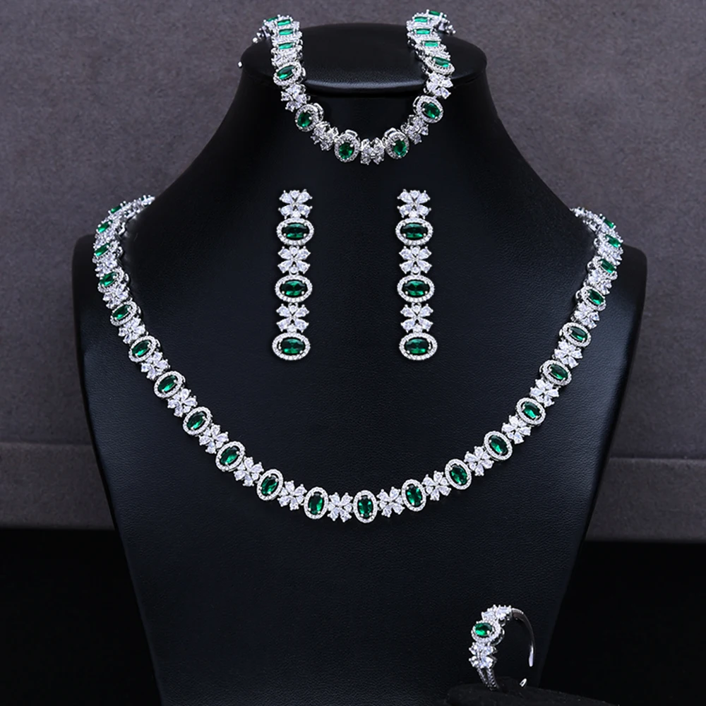 GODKI Gorgeous Green 4PCS Bangle Ring Earrings Necklace Jewelry Set for Women Romantic Bridal Wedding Engagement Party Jewelry
GODKI Gorgeous Green 4PCS Bangle Ring Earrings Necklace Jewelry Set for Women Romantic Bridal Wedding Engagement Party Jewelry