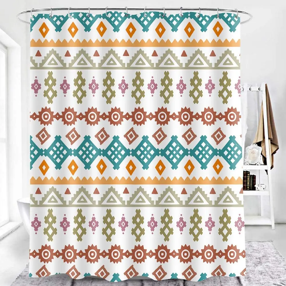 Ethnic Style Shower Curtain, Bohemian Indigenous Culture for Home Design Decor, Waterproof Polyester Bath Curtains with Hooks
Ethnic Style Shower Curtain, Bohemian Indigenous Culture for Home Design Decor, Waterproof Polyester Bath Curtains with Hooks