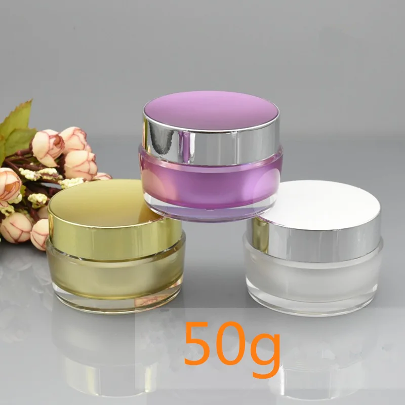 50g Acrylic Cream Jar Skin Care Package Bottles Gold & White Cream Bottles Make Up Refillable Bottles Cosmetic Package
50g Acrylic Cream Jar Skin Care Package Bottles Gold & White Cream Bottles Make Up Refillable Bottles Cosmetic Package