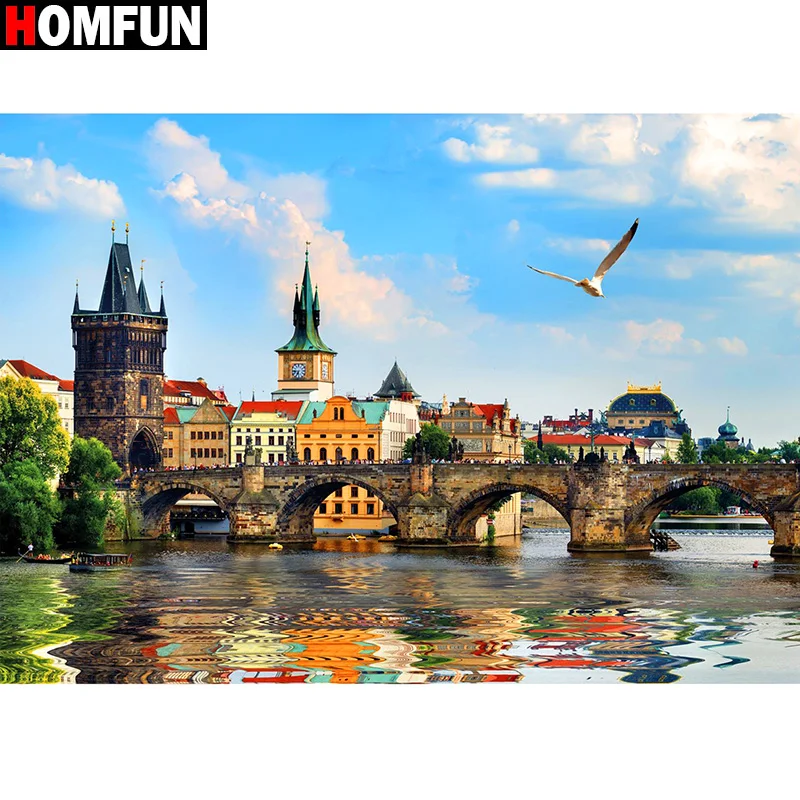 HOMFUN полная квадратная/круглая дрель 5D DIY алмазная живопись "Мост Прага" Алмазная вышивка крестиком домашний декор подарок
HOMFUN полная квадратная/круглая дрель 5D DIY алмазная живопись "Мост Прага" Алмазная вышивка крестиком домашний декор подарок