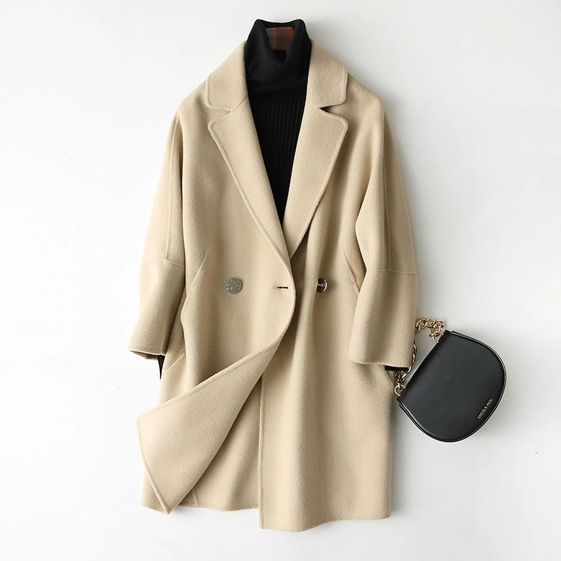 2020 Spring New Double-sided Wool Coat Women Coats Casual Winter Female Jacket Slim Medium Long Outerwear 88102
2020 Spring New Double-sided Wool Coat Women Coats Casual Winter Female Jacket Slim Medium Long Outerwear 88102