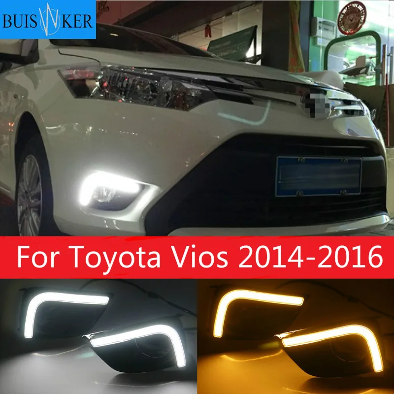 LED DRL Daytime Running Light for Toyota Vios 2014-2016 Fog Lamp Cover with Turn Signal Light
LED DRL Daytime Running Light for Toyota Vios 2014-2016 Fog Lamp Cover with Turn Signal Light