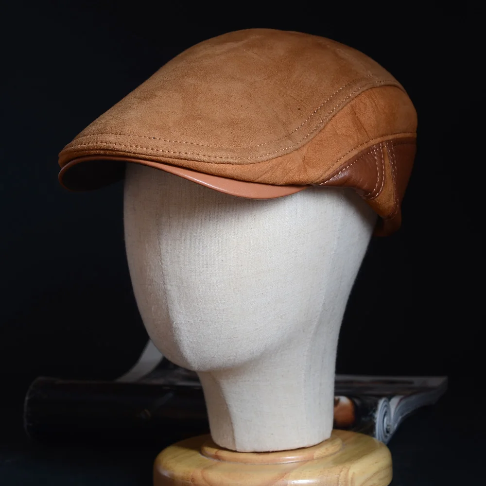 Men's 100% Real Leather Sheep Skin Casquette Amy Beret Peaked Cap Newsboy Flat Hats/Caps
Men's 100% Real Leather Sheep Skin Casquette Amy Beret Peaked Cap Newsboy Flat Hats/Caps