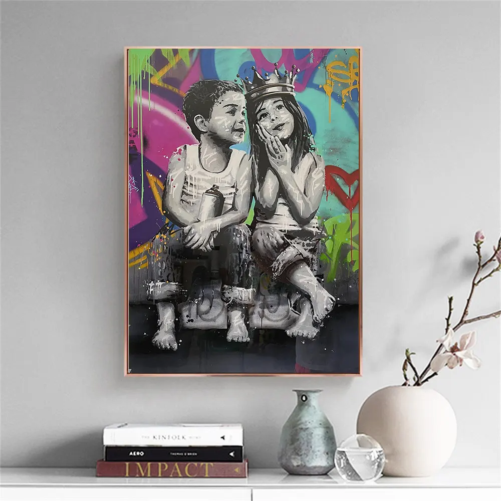 Graffiti Boy And Girl Poster Wall Art Painting Spray Prints On Canvas Painting Abstract Picture For Living Room Home Decoration
Graffiti Boy And Girl Poster Wall Art Painting Spray Prints On Canvas Painting Abstract Picture For Living Room Home Decoration