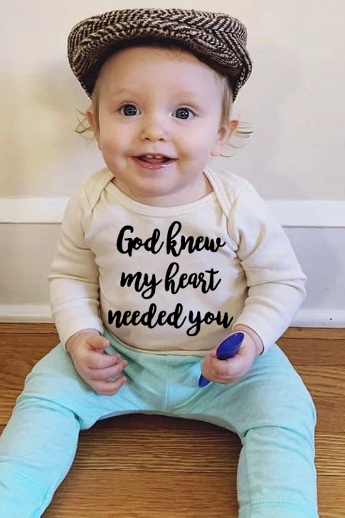 Nursing Baby God Knew My Heart Needed You Print Romper Infant Boys Girls Long Sleeve Clothes Toddler Unisex Jumpsuit
Nursing Baby God Knew My Heart Needed You Print Romper Infant Boys Girls Long Sleeve Clothes Toddler Unisex Jumpsuit