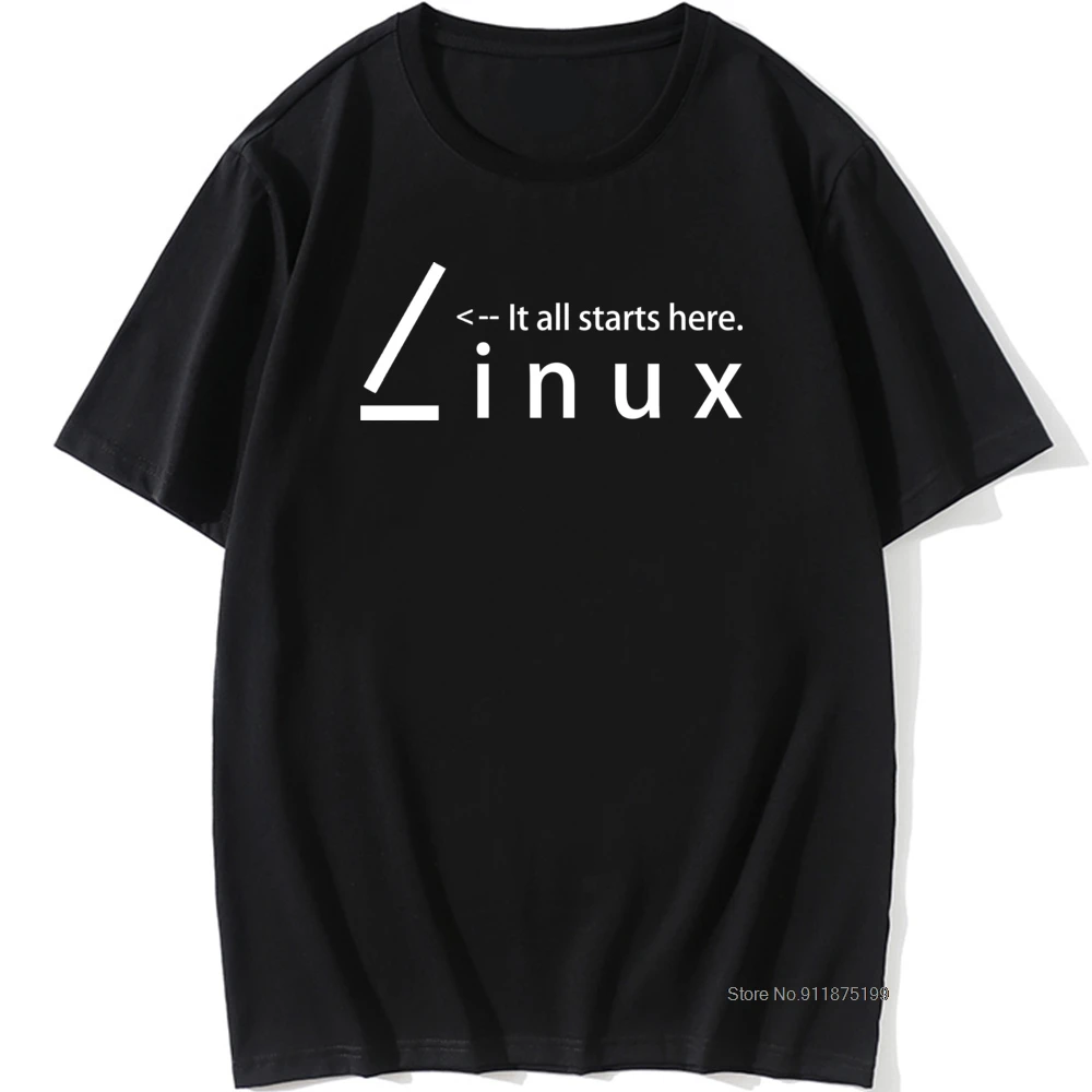 Мужская футболка Linux It All Start Here, новые хлопковые футболки, топы для фитнеса, футболки в стиле Харадзюку с круглым вырезом, винтажные футболки
Мужская футболка Linux It All Start Here, новые хлопковые футболки, топы для фитнеса, футболки в стиле Харадзюку с круглым вырезом, винтажные футболки