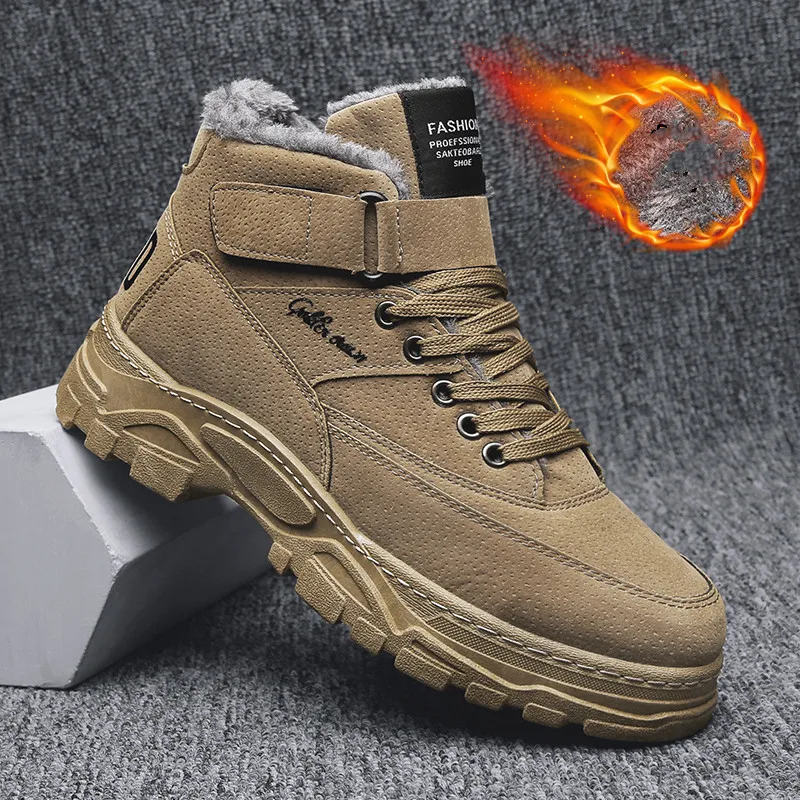 Waterproof Winter Men Boots Leather Warm Snow With Fur Boots Work Casual Fashion Shoes High Top High-top Non-slip Ankle Boots
Waterproof Winter Men Boots Leather Warm Snow With Fur Boots Work Casual Fashion Shoes High Top High-top Non-slip Ankle Boots