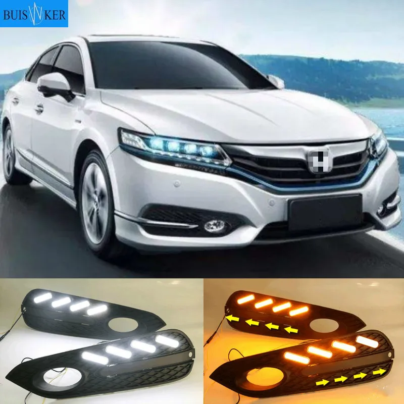 2pcs LED DRL Daytime Running Driving Light Fog Lamp With Yellow turn light For Honda Spirior Europe Accord 2015-2017 Front
2pcs LED DRL Daytime Running Driving Light Fog Lamp With Yellow turn light For Honda Spirior Europe Accord 2015-2017 Front