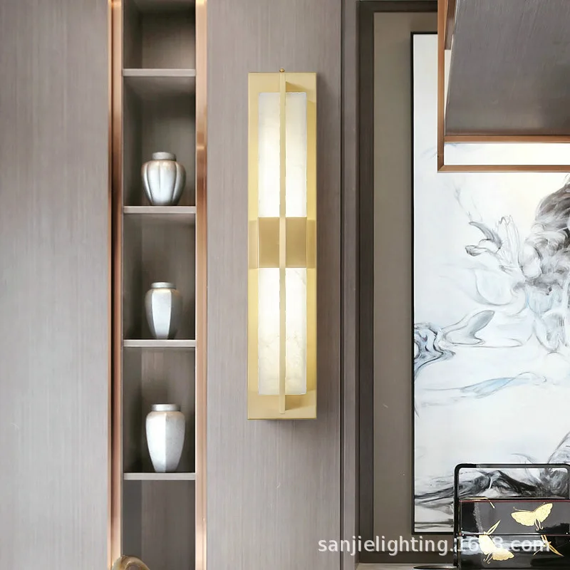 All Copper Marble Wall Lamp Modern Luxury New Chinese Style Living Room TV Background Wall Lighting Bedroom Bedside Aisle Lamp
All Copper Marble Wall Lamp Modern Luxury New Chinese Style Living Room TV Background Wall Lighting Bedroom Bedside Aisle Lamp