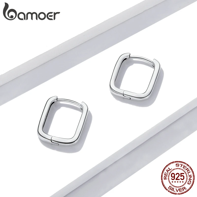 BAMOER Silver Square Buckle Earrings 925 Sterling Silver Women Earrings Minimalist
BAMOER Silver Square Buckle Earrings 925 Sterling Silver Women Earrings Minimalist