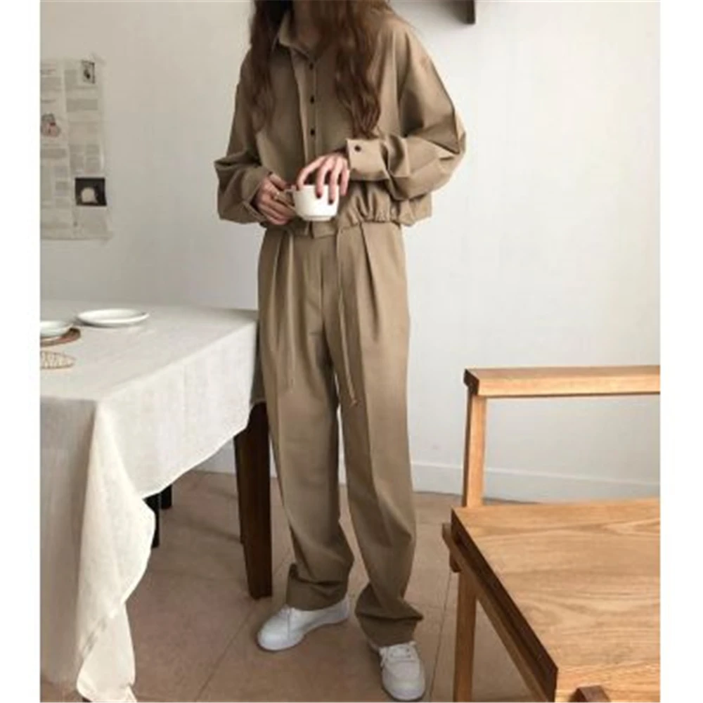 Women Casual Two Pieces Set Autumn Winter Suit Pants & Single-Breasted Drawstring Top Femme Setup
Women Casual Two Pieces Set Autumn Winter Suit Pants & Single-Breasted Drawstring Top Femme Setup