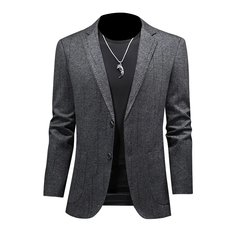 Hot Sale 2021 Men's Solid Color Step Collar Slim Blazer Formal Business Wear Single-breasted Gray Suit Size M-4XL
Hot Sale 2021 Men's Solid Color Step Collar Slim Blazer Formal Business Wear Single-breasted Gray Suit Size M-4XL