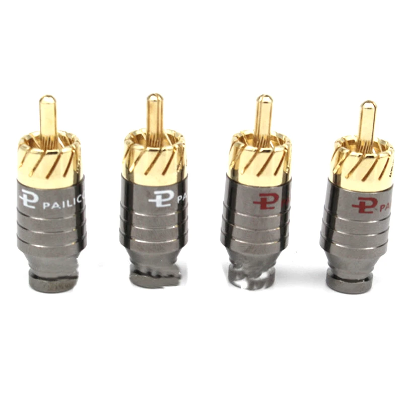 4Pcs Gold Plated Copper Paliccs RCA Plug Adapter Connector Fit 5MM Diameter RCA Cable Audio Plug
4Pcs Gold Plated Copper Paliccs RCA Plug Adapter Connector Fit 5MM Diameter RCA Cable Audio Plug