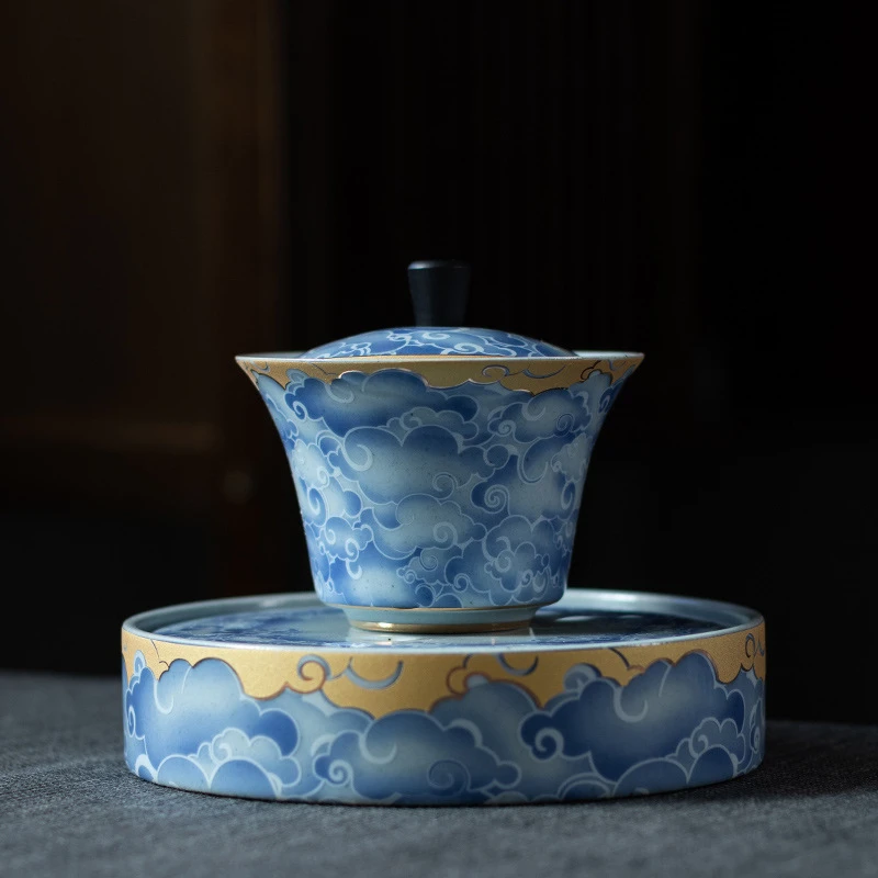 Rough Pottery Retro Teapot Teacup Set Blue and White Teapot Tea Cup Ceramic Tea Bowl SZ-TS21010509
Rough Pottery Retro Teapot Teacup Set Blue and White Teapot Tea Cup Ceramic Tea Bowl SZ-TS21010509