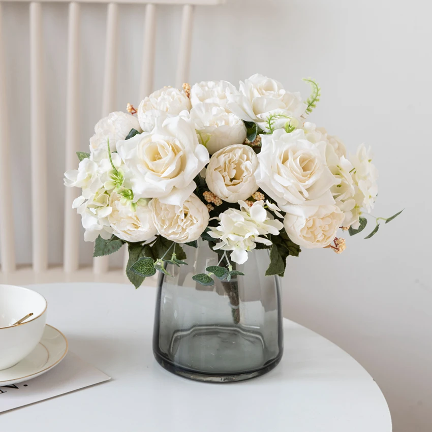 3Pcs Silk Peoy Hydrangea Autumn Wedding Bridal Garden Roses Arch Christmas Decor Indoor Furnishings for Home Artificial Flowers
3Pcs Silk Peoy Hydrangea Autumn Wedding Bridal Garden Roses Arch Christmas Decor Indoor Furnishings for Home Artificial Flowers