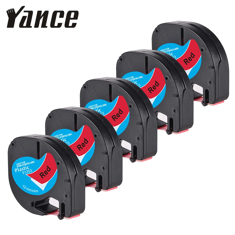 Yance 5 шт./лот, Совместимость с DYMO LetraTag, 12 мм, 91203, черный, на красном пластиковом ярлыке, лента для печати этикеток Dymo, LT-100H
Yance 5 шт./лот, Совместимость с DYMO LetraTag, 12 мм, 91203, черный, на красном пластиковом ярлыке, лента для печати этикеток Dymo, LT-100H