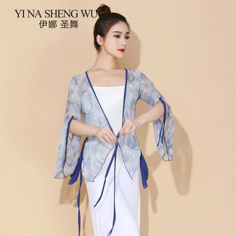 Adults Classical Dance Clothes Practice Clothes Female Elegant Rhyme Gauze Shirt Cardigan Tops Women Performance Costume Summer
Adults Classical Dance Clothes Practice Clothes Female Elegant Rhyme Gauze Shirt Cardigan Tops Women Performance Costume Summer