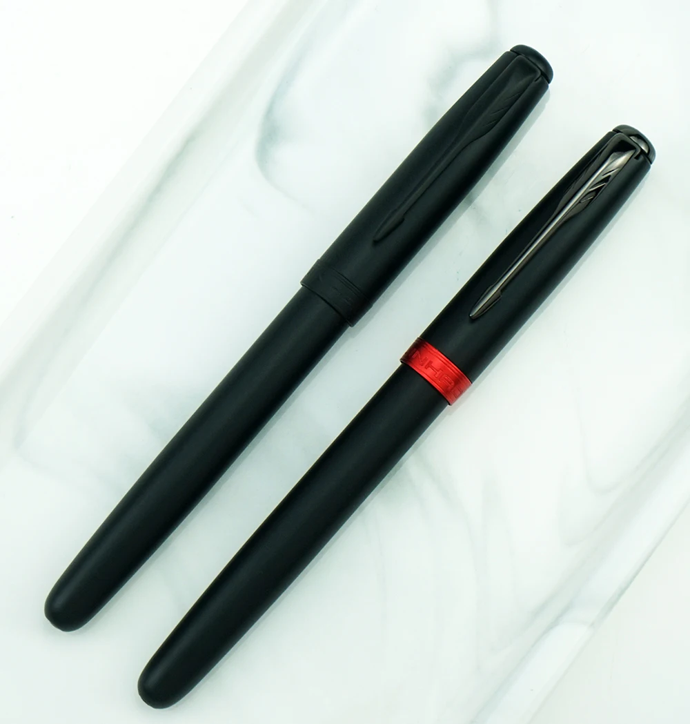 2pcs Jinhao 75 Matte Black Metal Fountain Pen, Black F Nib 0.5mm Red Ring / All Black with Converter Office Business Gift Pen
2pcs Jinhao 75 Matte Black Metal Fountain Pen, Black F Nib 0.5mm Red Ring / All Black with Converter Office Business Gift Pen