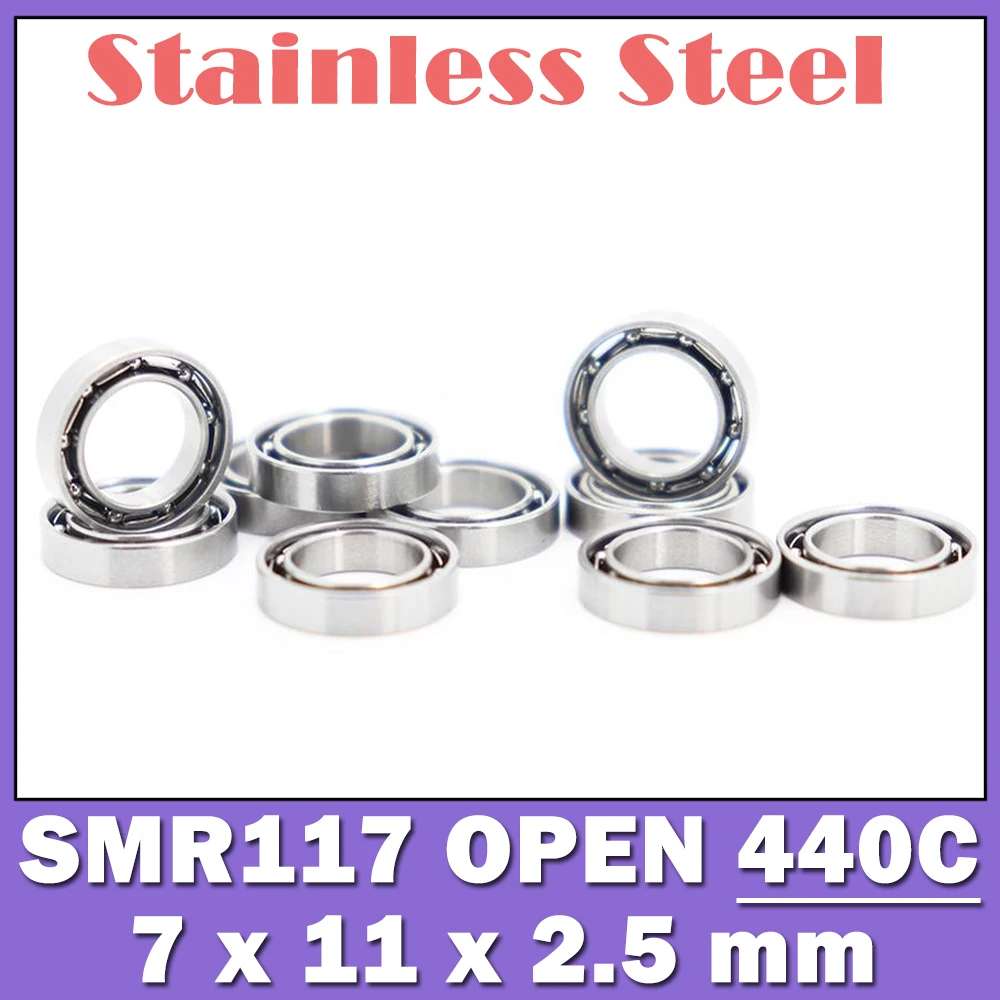 SMR117 Bearing ( 10 PCS ) 7*11*2.5 mm Stainless Steel Miniature OPEN Ball Bearings S MR117 677 617/7
SMR117 Bearing ( 10 PCS ) 7*11*2.5 mm Stainless Steel Miniature OPEN Ball Bearings S MR117 677 617/7