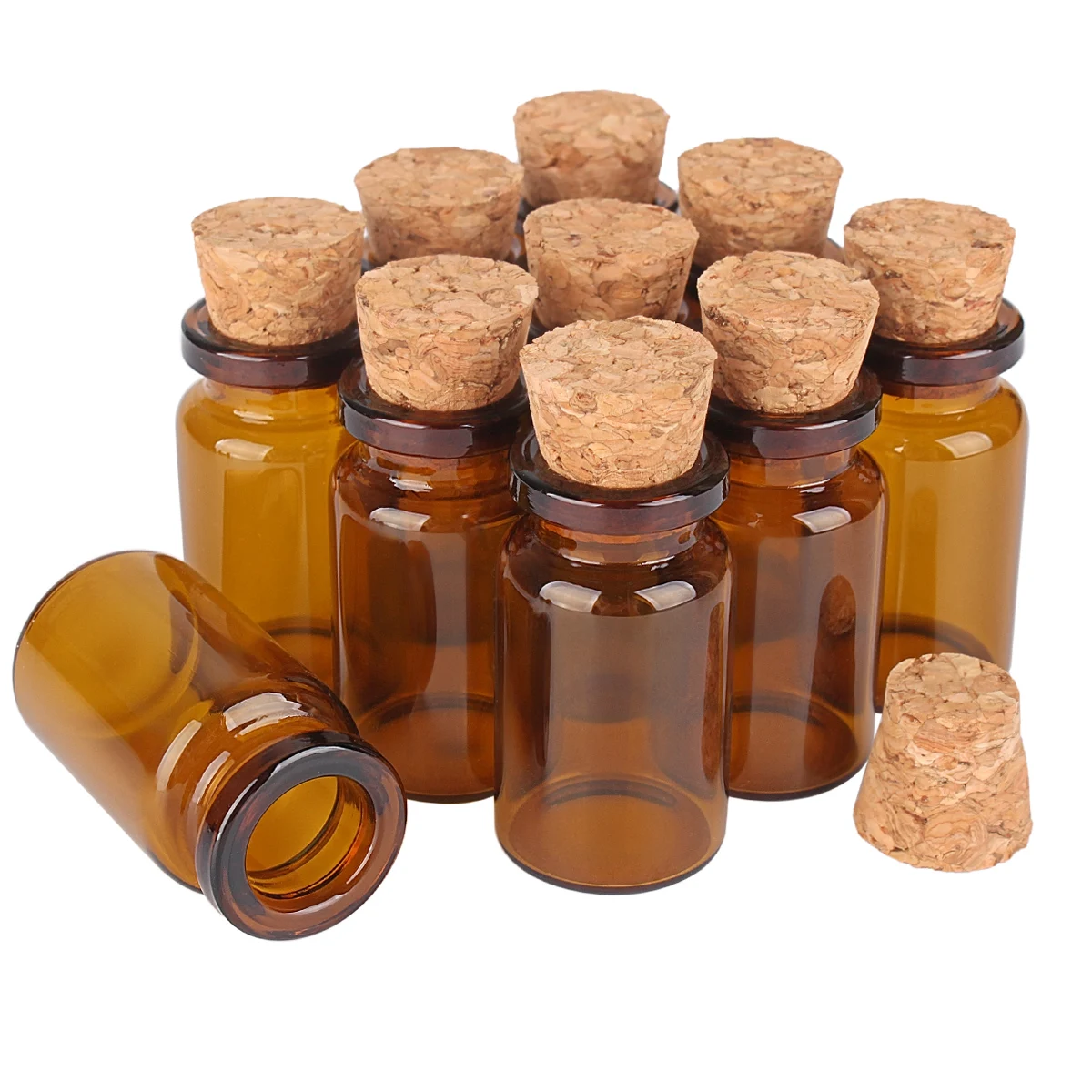 50pcs 7ml 22x40x12.5mm Amber Glass Bottles Mini Glass Jars Vials Potion Bottles with Cork Stopper for Craft Accessory DIY
50pcs 7ml 22x40x12.5mm Amber Glass Bottles Mini Glass Jars Vials Potion Bottles with Cork Stopper for Craft Accessory DIY
