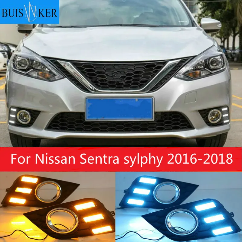 2Pcs LED Daytime Running Light For Nissan Sentra sylphy 2016-2018 Waterproof 12V DRL Fog Lamp Decoration Car accessories
2Pcs LED Daytime Running Light For Nissan Sentra sylphy 2016-2018 Waterproof 12V DRL Fog Lamp Decoration Car accessories