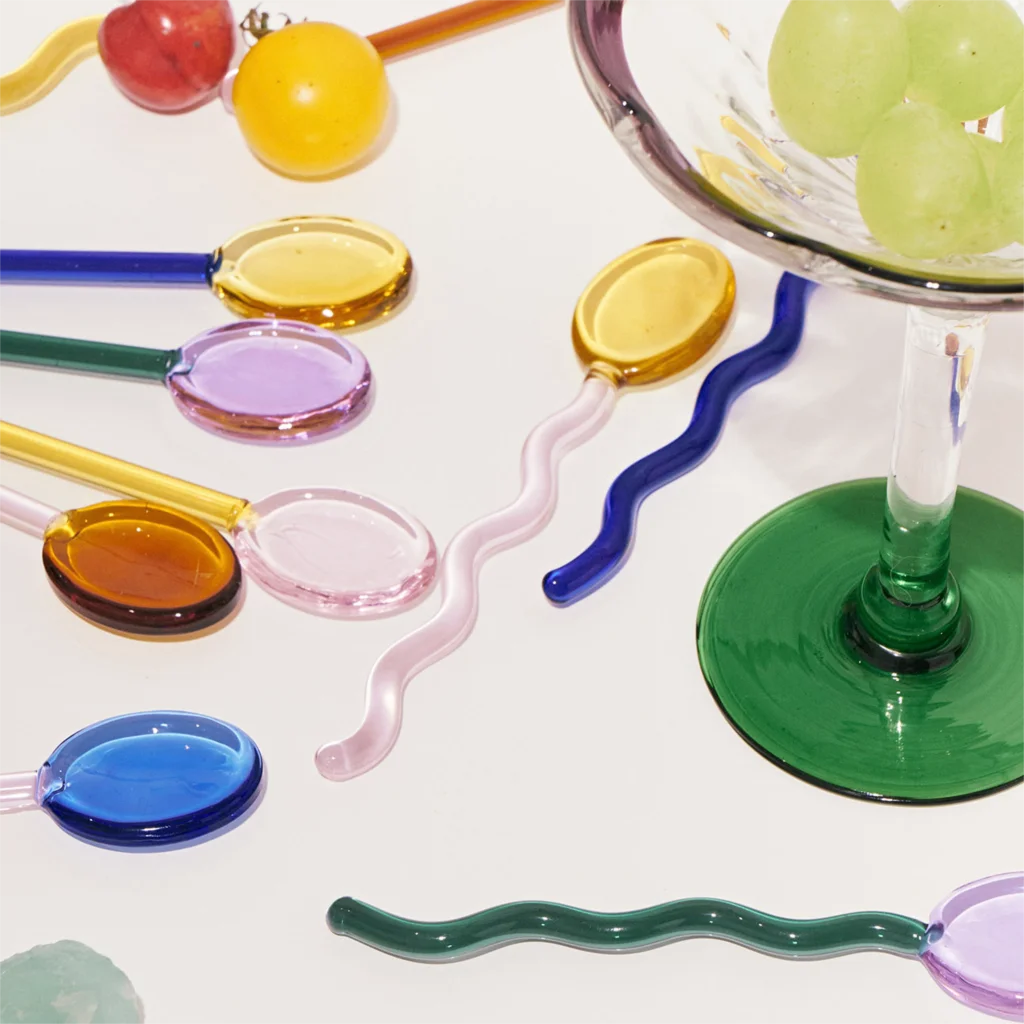 Coloured Glass Spoon For Lovely Coffee Dessert Stir Spoon With Versatile Environmental Reusable Personality Bending Setting
Coloured Glass Spoon For Lovely Coffee Dessert Stir Spoon With Versatile Environmental Reusable Personality Bending Setting