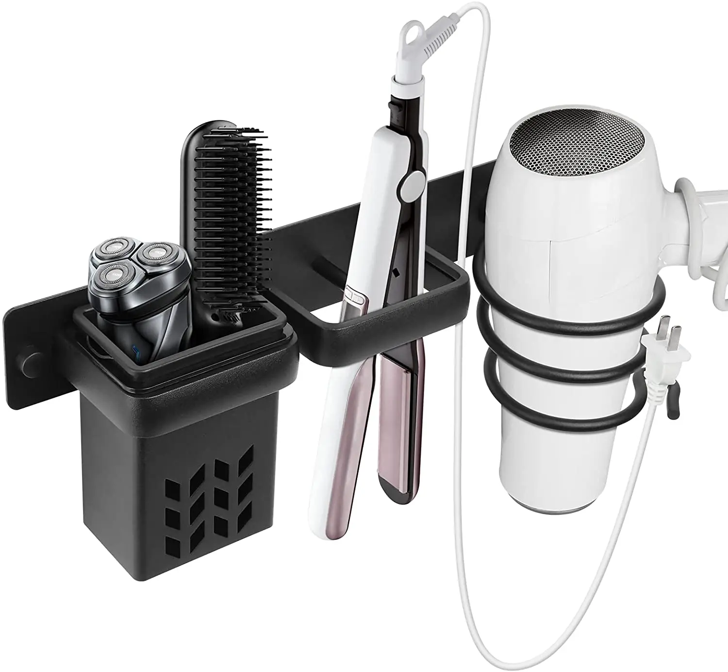 Wall-mounted Hair Dryer Holder Bathroom Hair Care Tool Storage Box Multi-functional Space-saving Storage Holder Space Saving
Wall-mounted Hair Dryer Holder Bathroom Hair Care Tool Storage Box Multi-functional Space-saving Storage Holder Space Saving