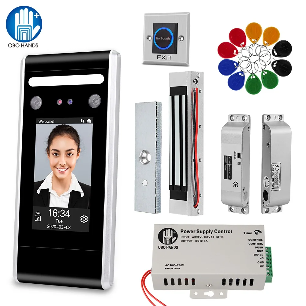 RFID Biometric WiFi Dynamic Facial Time Attendance Access Control System + DC12V NC/NO Door Lock + Infrared Switch with Software
RFID Biometric WiFi Dynamic Facial Time Attendance Access Control System + DC12V NC/NO Door Lock + Infrared Switch with Software