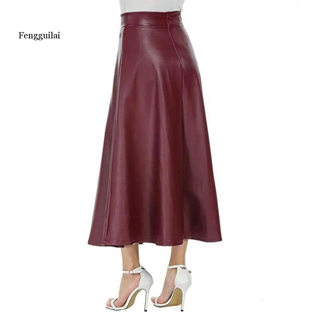 Women Sexy Pu Leather Skirt Fengguilai Autumn Winter High Waist Long Pleated Skirt Casual Office Work Ankle Length Skirt Femme
Women Sexy Pu Leather Skirt Fengguilai Autumn Winter High Waist Long Pleated Skirt Casual Office Work Ankle Length Skirt Femme
