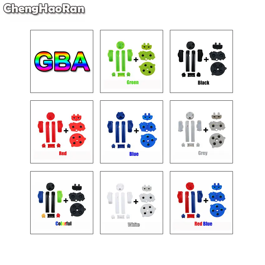 ChengHaoRan For Gameboy Advance GBA Replacement Keypad L R A B Button D Pad Power Buttons w/ Rubber Silicone Conductive Buttons
ChengHaoRan For Gameboy Advance GBA Replacement Keypad L R A B Button D Pad Power Buttons w/ Rubber Silicone Conductive Buttons