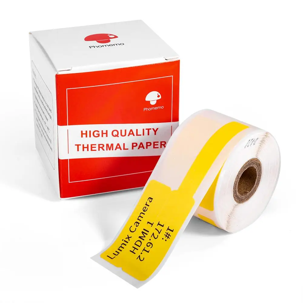 Phomemo F-Type tag l/Wire Thermal Lable, Yellow,Red 0.98"x1.5"-1.57" (25x38-40mm) 100 Labels/Roll for Phomemo M110 Label Printer
Phomemo F-Type tag l/Wire Thermal Lable, Yellow,Red 0.98"x1.5"-1.57" (25x38-40mm) 100 Labels/Roll for Phomemo M110 Label Printer